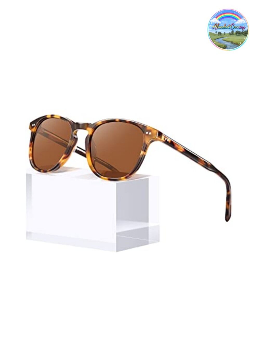 Retro Polarized Sunglasses for Women Small Face Acetate Keyhole UV400